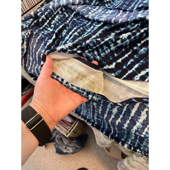 Old Navy V-Neck Secret-Slim 3X Underwire Swim Dress, Blue Shibori Tie-Dye, New - Picture 3 of 7